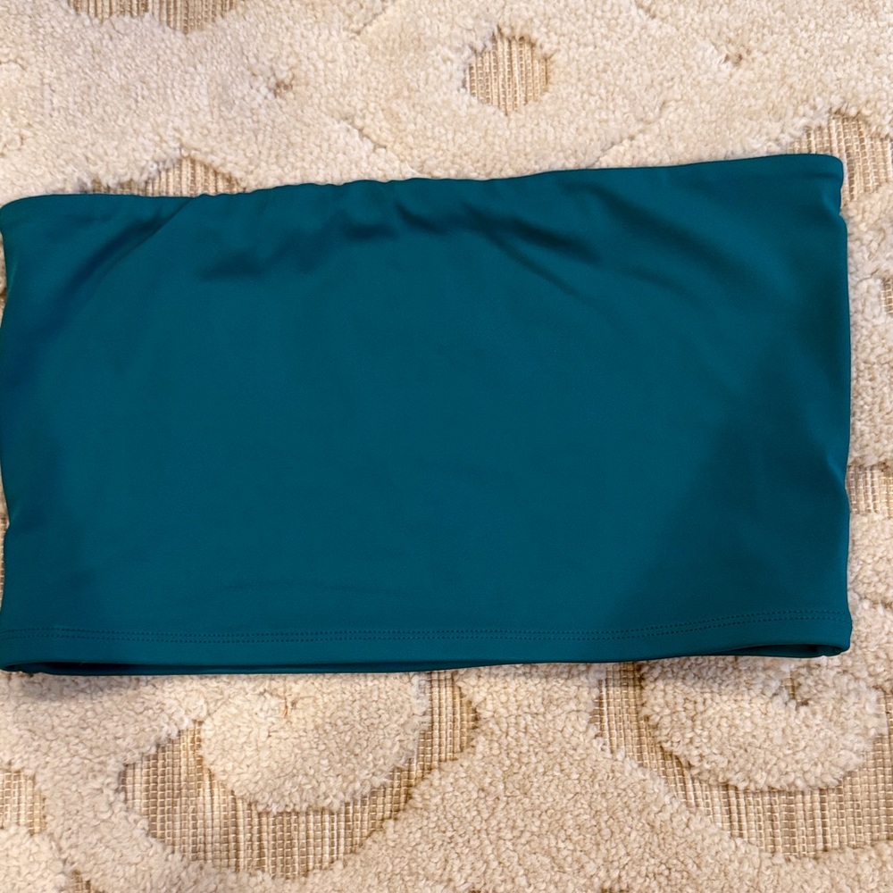 Express Sea Green Strapless Top